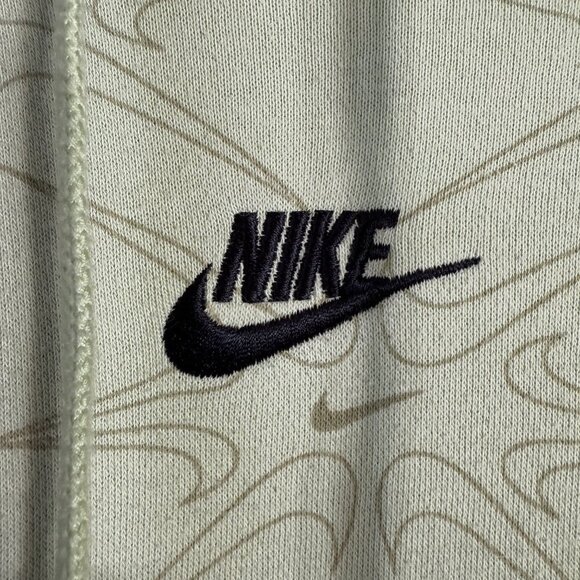 Nike Swoosh Print Embroidered Logo Hoodie Sweatshirt Pullover Men's Large Green - Picture 7 of 16